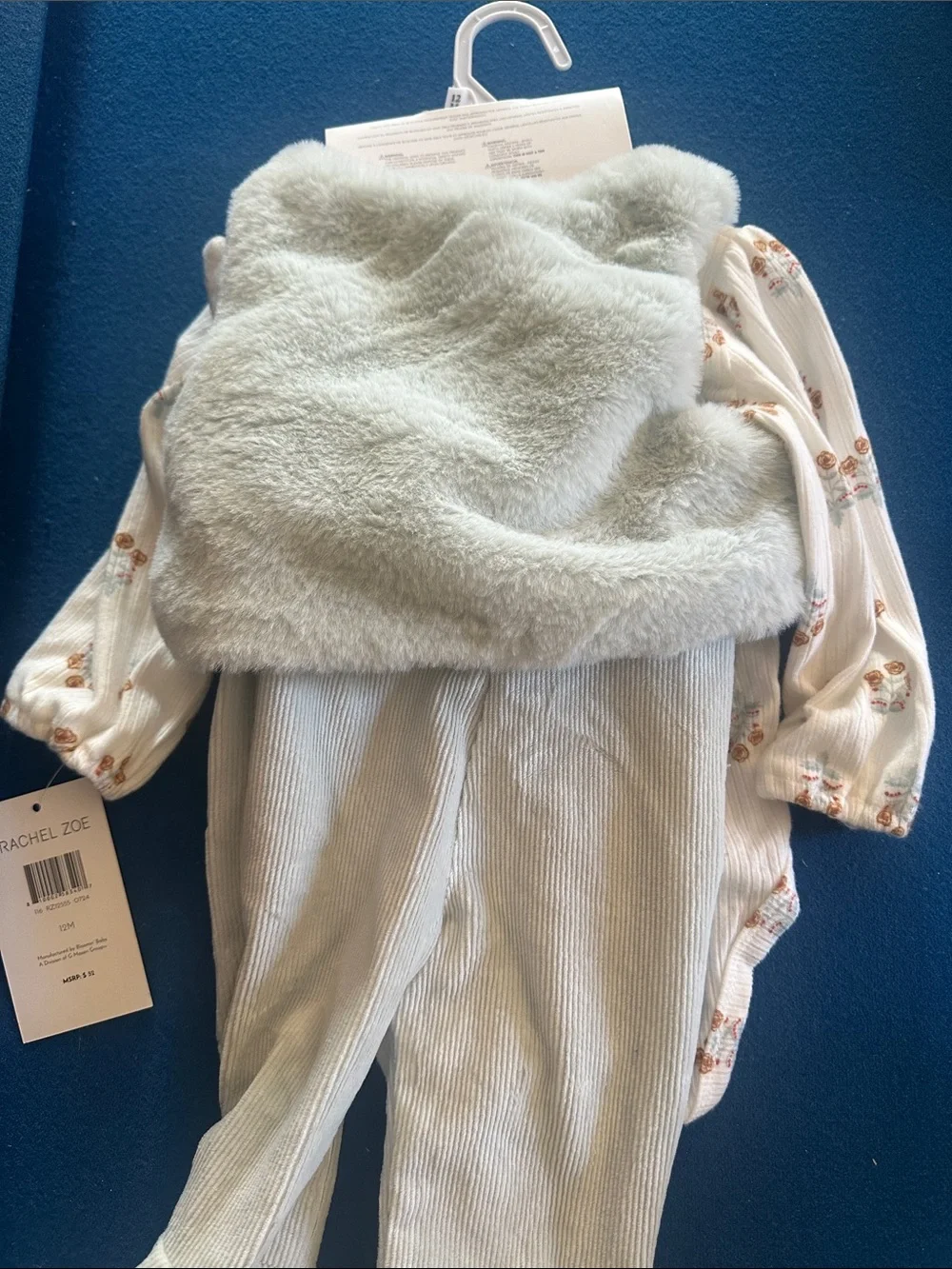 Rachel Zoe Kids Sage Floral Bodysuit Set with Vest, Pants & Sunglasses